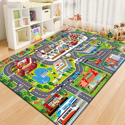 Road City Play Mat for Kids Indoor Play Areas | Tavoria