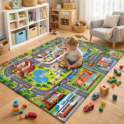 Road City Play Mat for Kids Indoor Play Areas | Tavoria