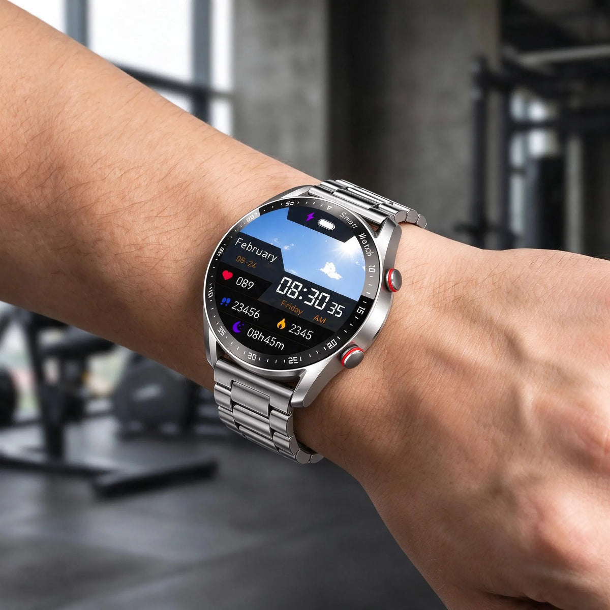 Round Bluetooth Sports Smart Watch