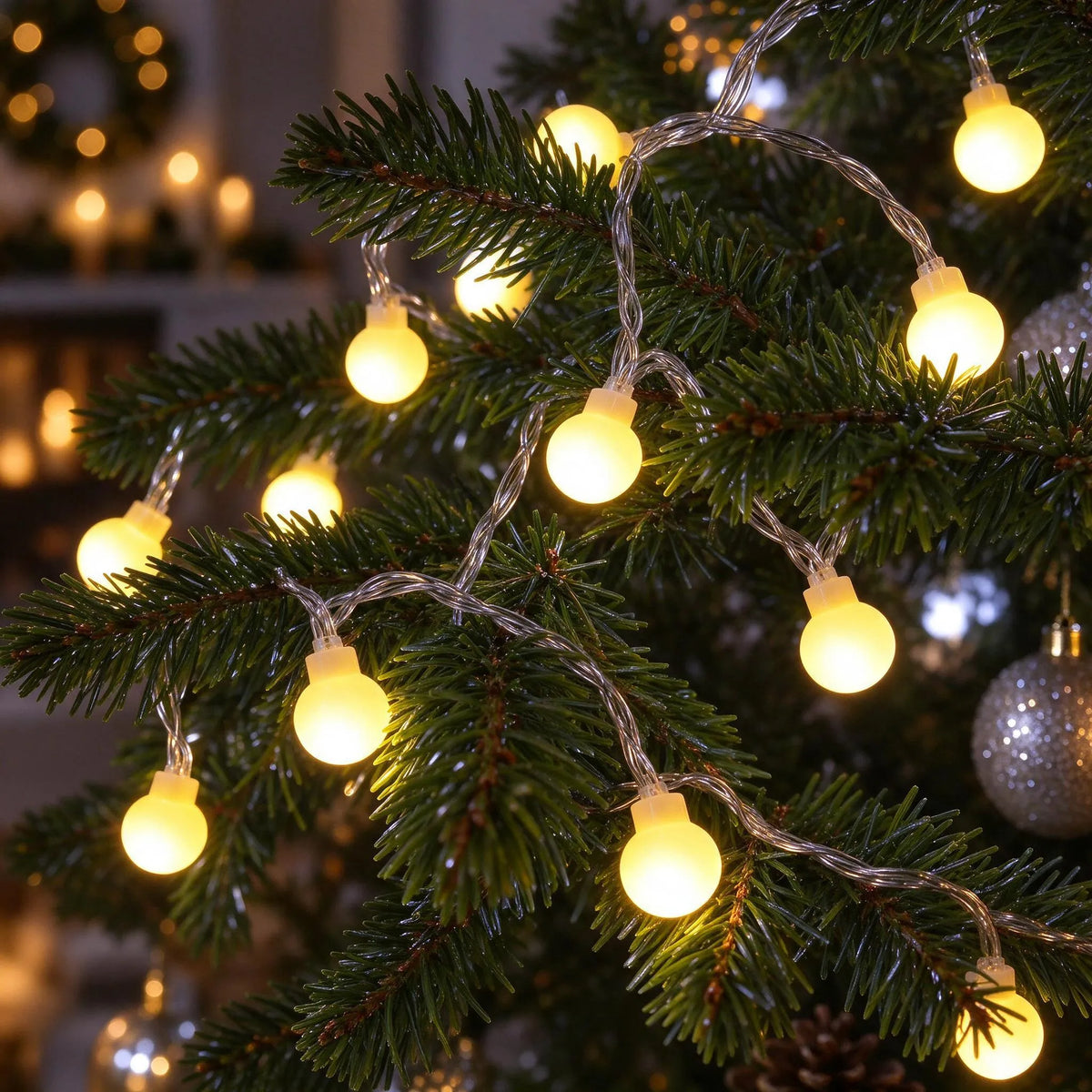 Round Christmas Ball Fairy Lights