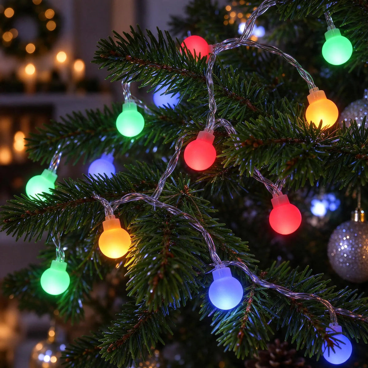 Round Christmas Ball Fairy Lights