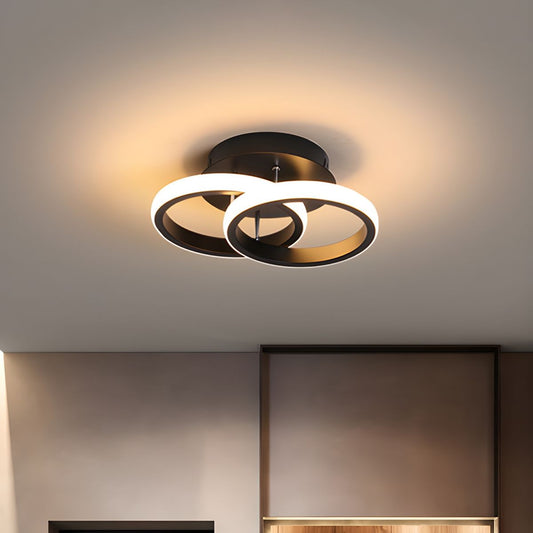 Round LED Ceiling Light Modern Metal Finish | Orienne