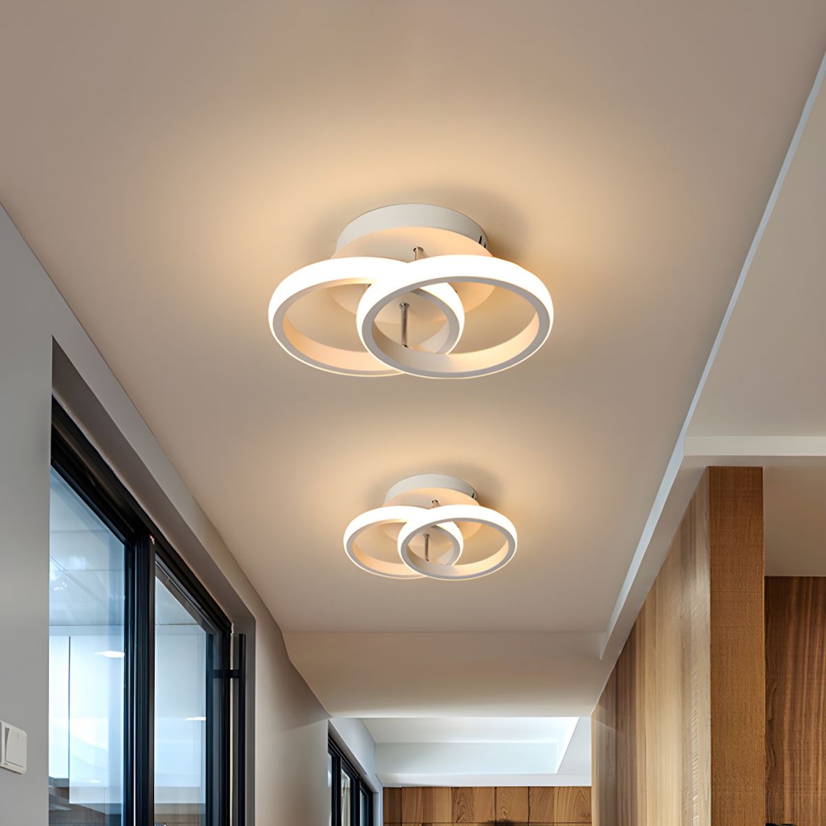 Round LED Ceiling Light Modern Metal Finish | Orienne