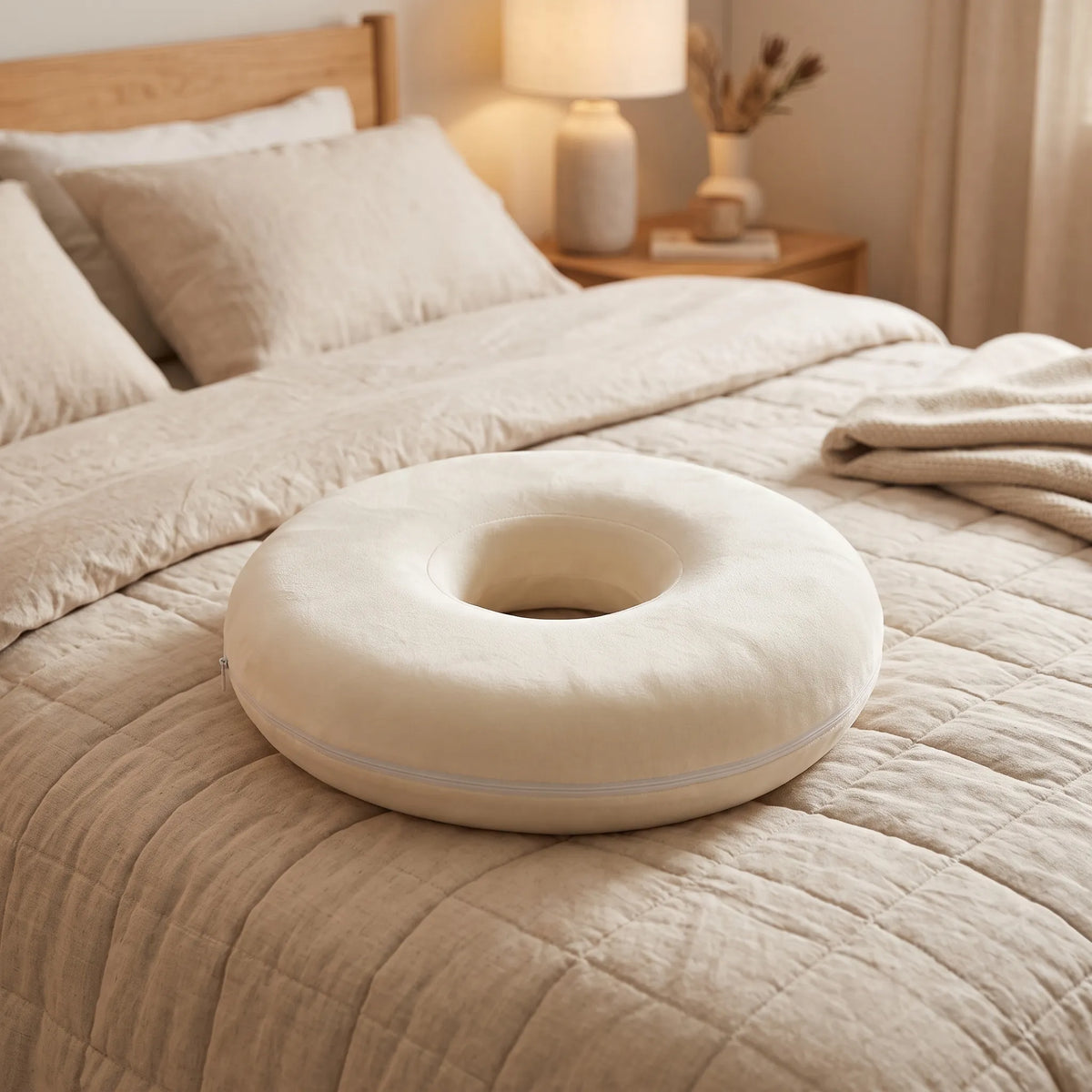 Round Memory Foam Doughnut Pillow
