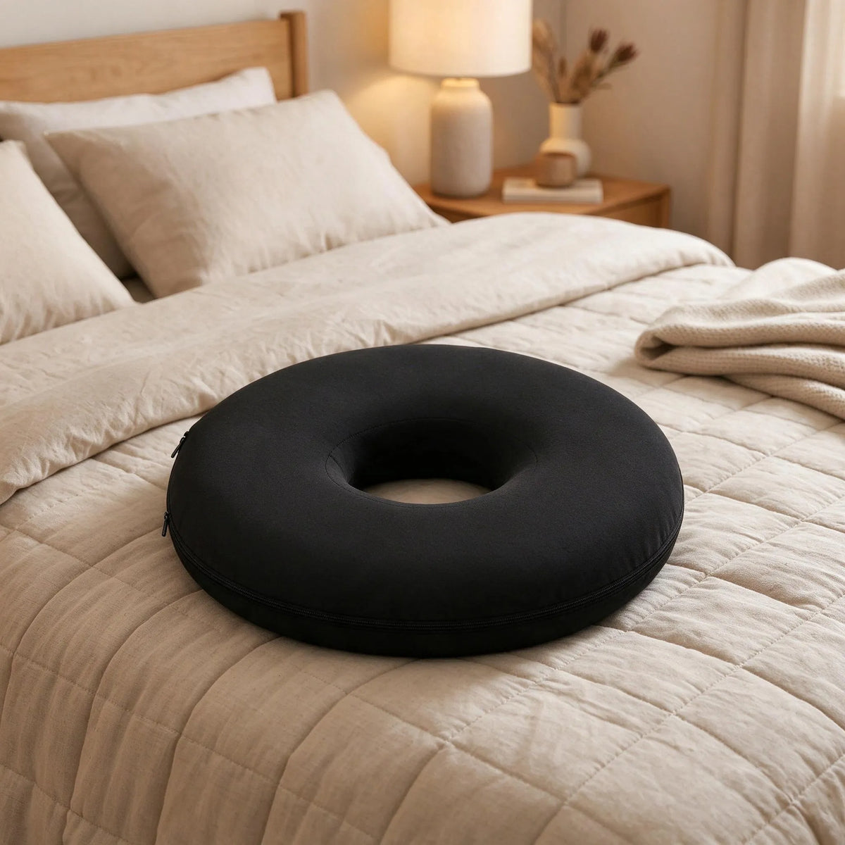 Round Memory Foam Doughnut Pillow