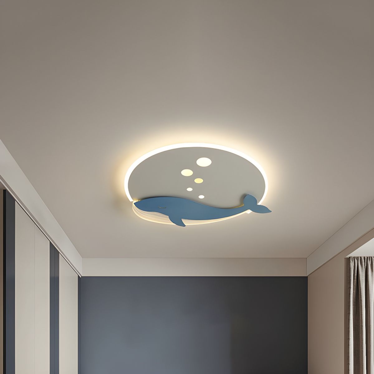Round Metal Scandinavian Kids Ceiling Light | Tarvone