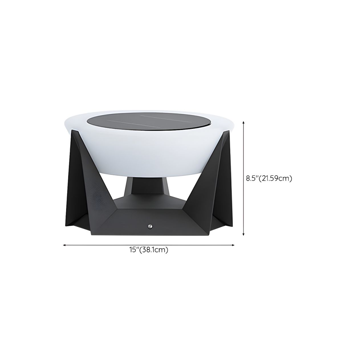 Round Metal Solar Outdoor Pillar Light | Gorvico
