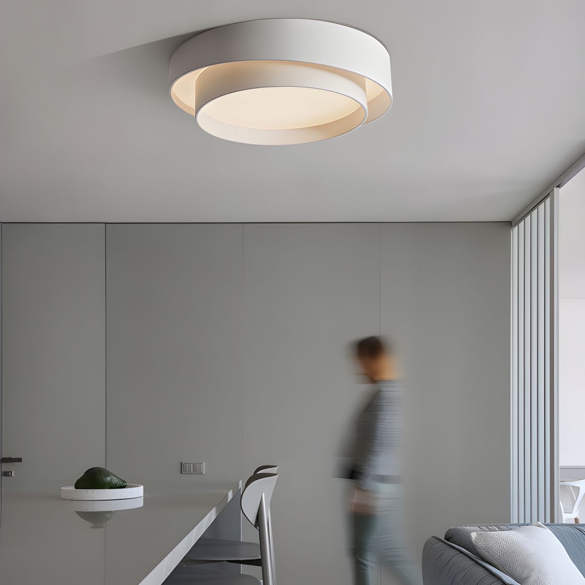 Round Nordic LED Metal Ceiling Light | Gorvess