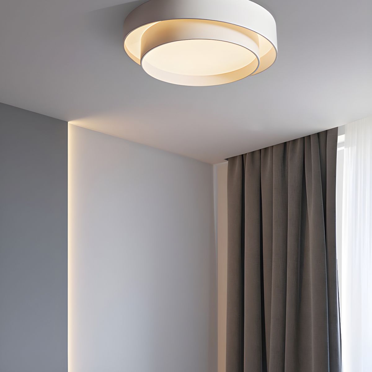 Round Nordic LED Metal Ceiling Light | Gorvess