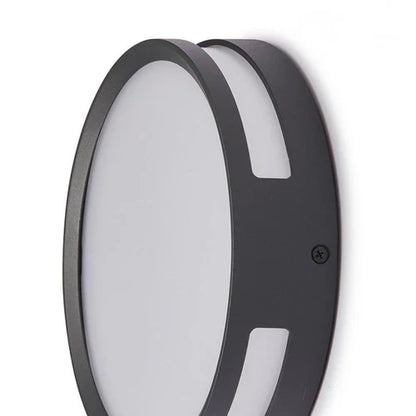 Round Outdoor LED Wall Light Modern Metal Design | Quorix
