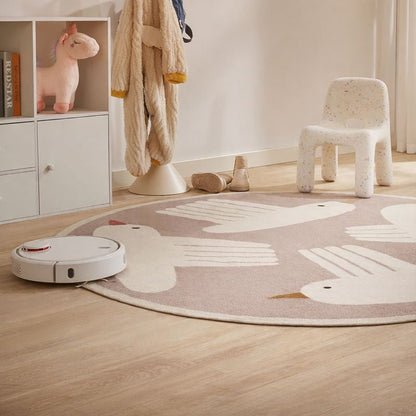 Round Play Mat Washable Polypropylene Rug for Playroom | Luneris