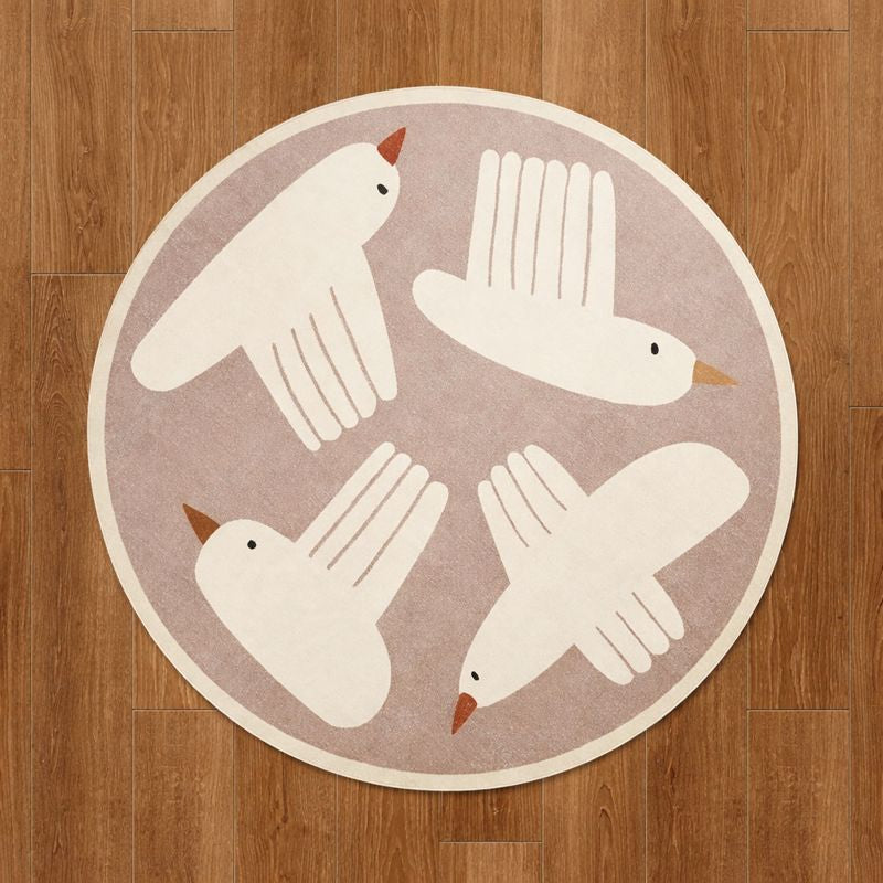 Round Play Mat Washable Polypropylene Rug for Playroom | Luneris