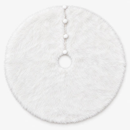 Round Plush Christmas Tree Skirt
