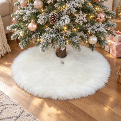 Round Plush Christmas Tree Skirt