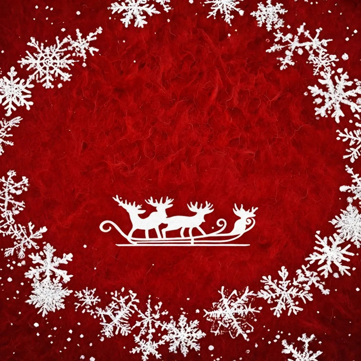 Round Snowflake Christmas Tree Skirt