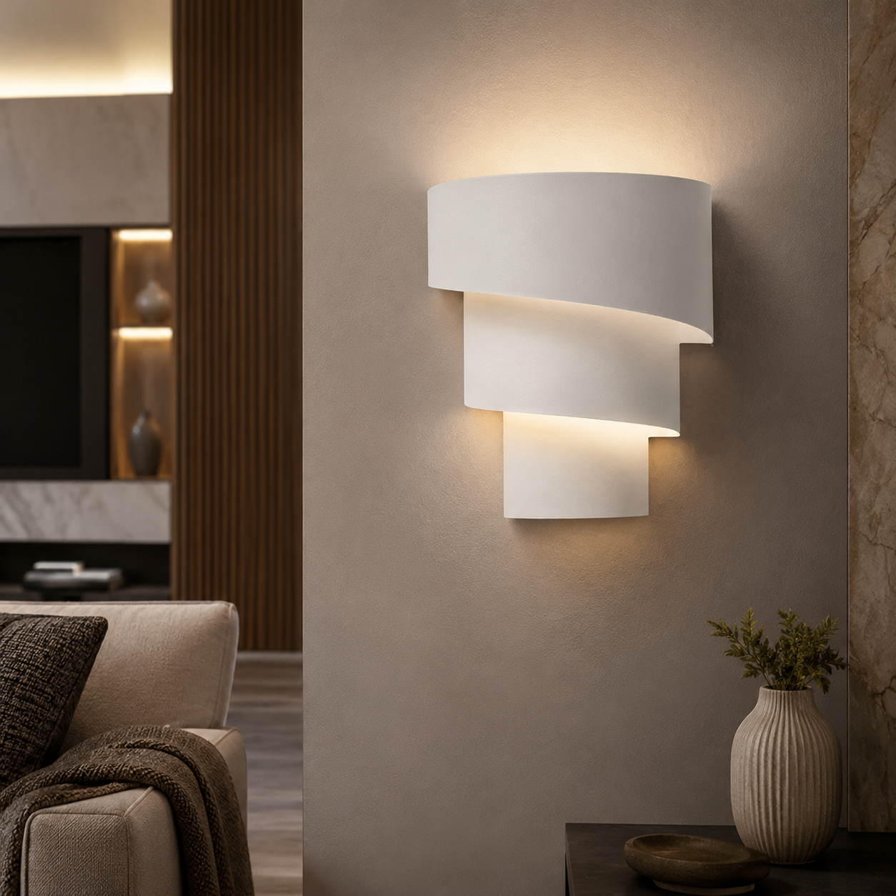 Rounded Metal LED Wall Light Contemporary Minimal | Litelva