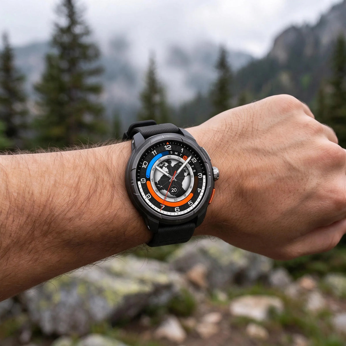 Rugged Round Outdoor GPS Smartwatch