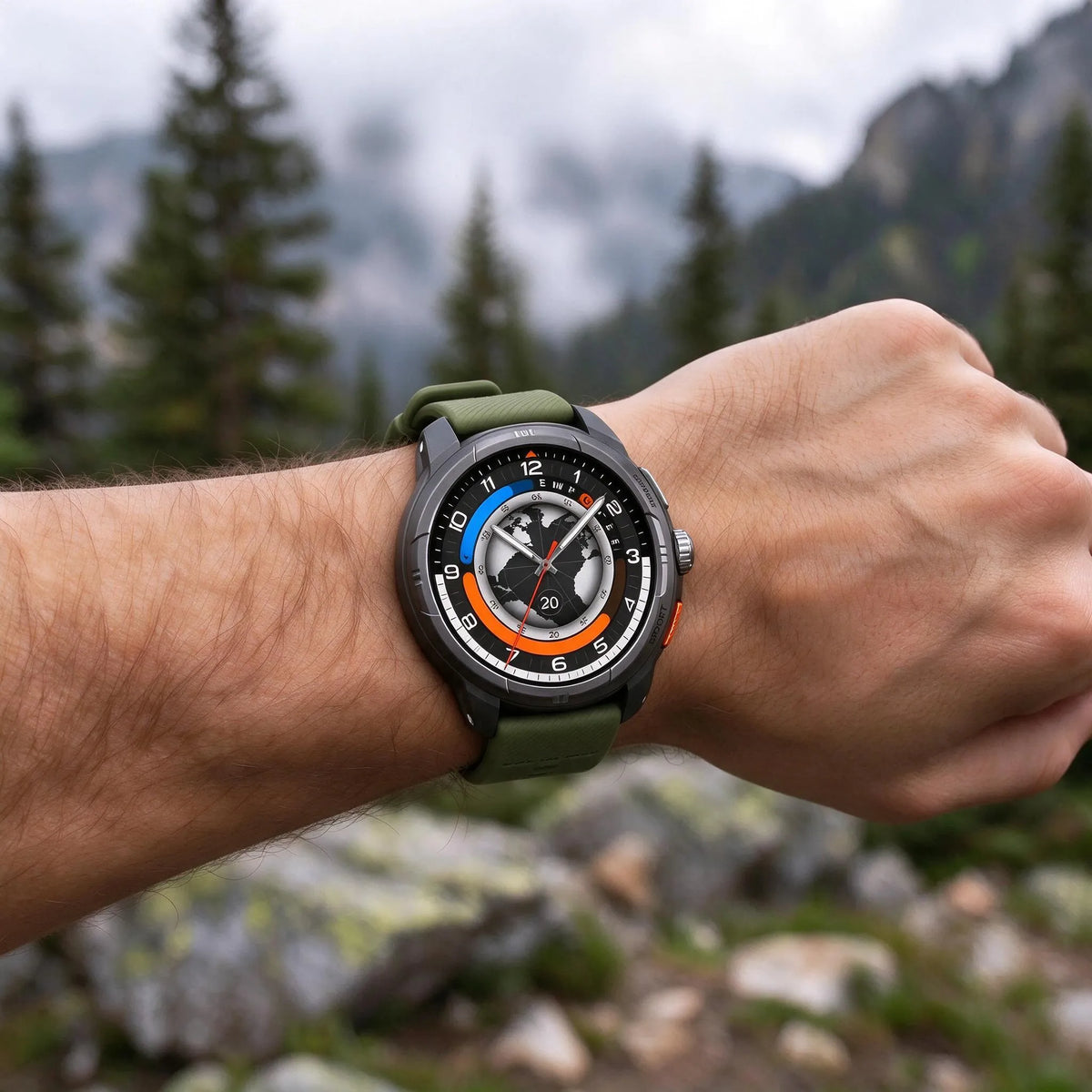 Rugged Round Outdoor GPS Smartwatch