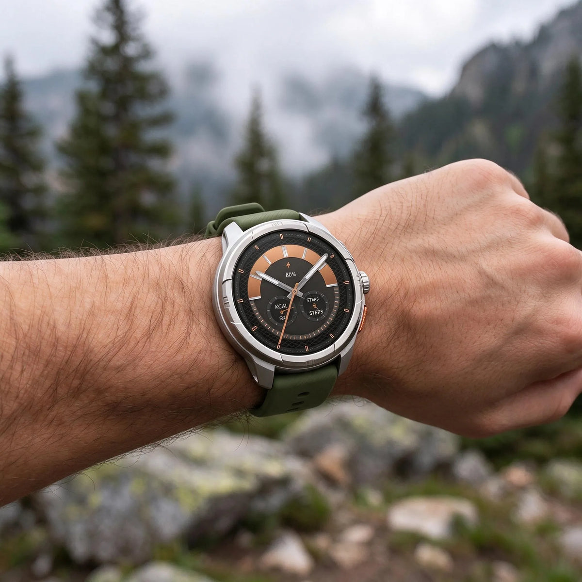Rugged Round Outdoor GPS Smartwatch