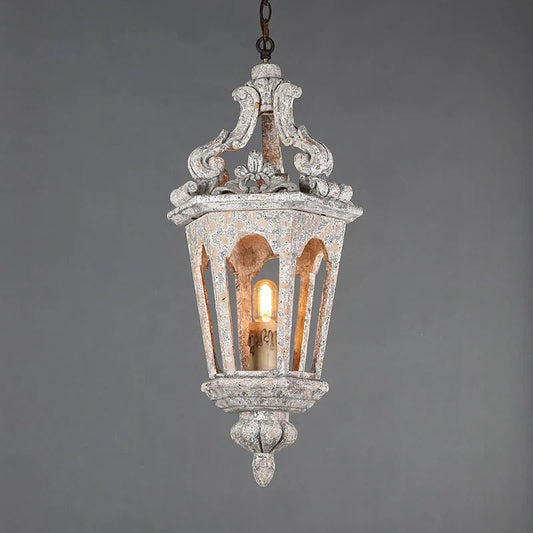 Rustic Distressed Wood Pendant Ceiling Light Hanging | Marora