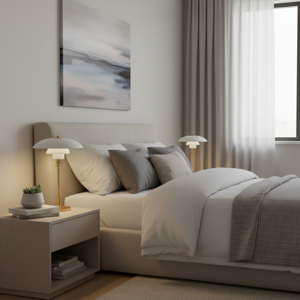 Scandinavian Elegance | Table Lamp for Bedroom and Living Room