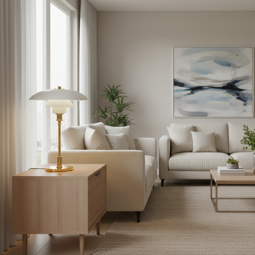 Scandinavian Elegance | Table Lamp for Bedroom and Living Room