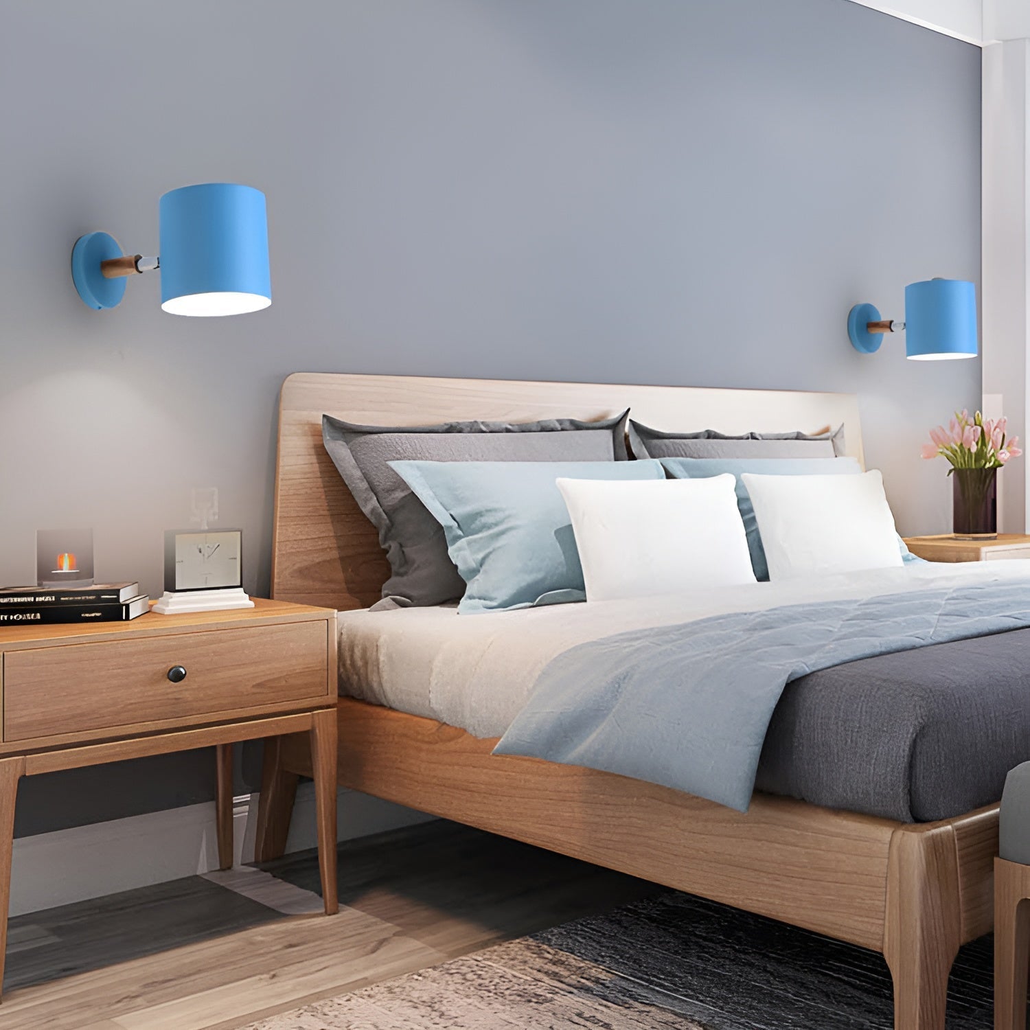 Scandinavian 90° Adjustable Wood Metal Wall Light | Lumovia