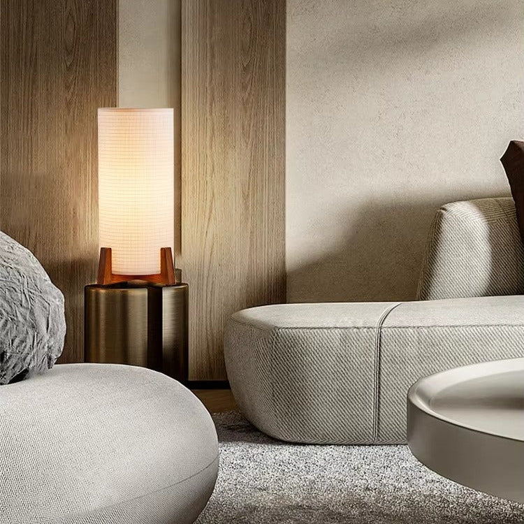 Scandinavian Floor Lamp Fabric Shade Interior Lighting | Melvino