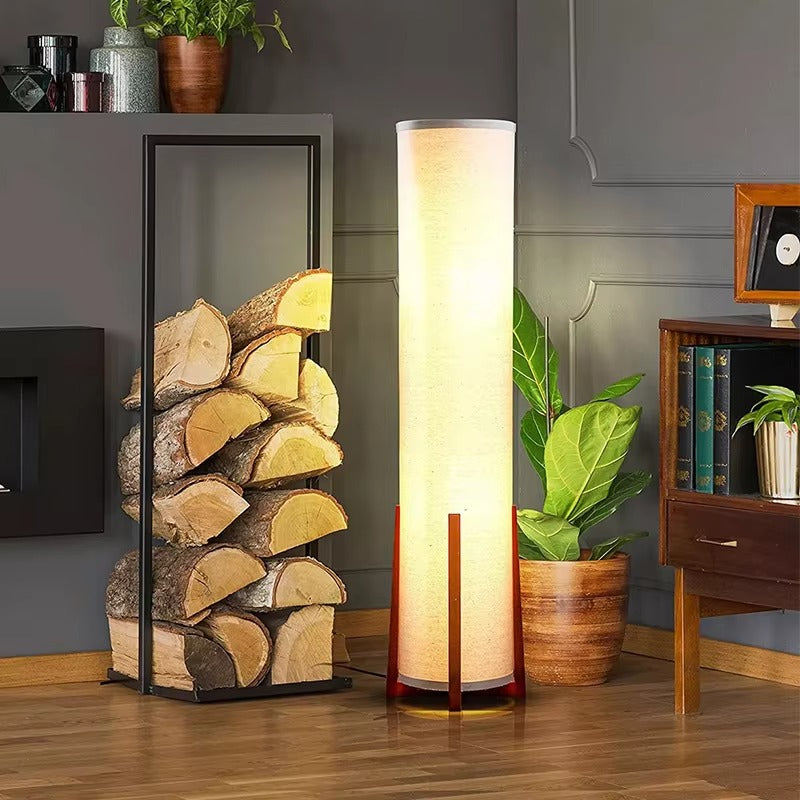 Scandinavian Floor Lamp Fabric Shade Interior Lighting | Melvino