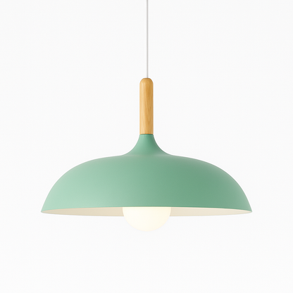 Scandinavian Oak Pendant Light Minimalist Metal Design | Zerova