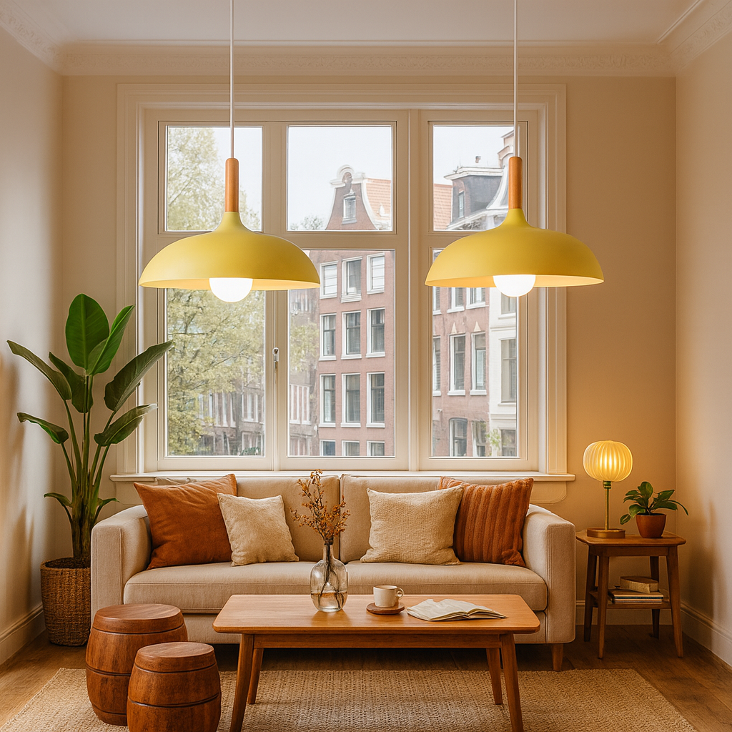 Scandinavian Oak Pendant Light Minimalist Metal Design | Zerova