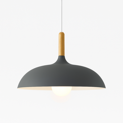 Scandinavian Oak Pendant Light Minimalist Metal Design | Zerova