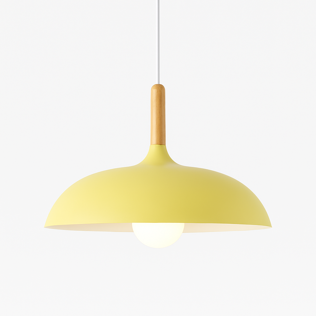 Scandinavian Oak Pendant Light Minimalist Metal Design | Zerova