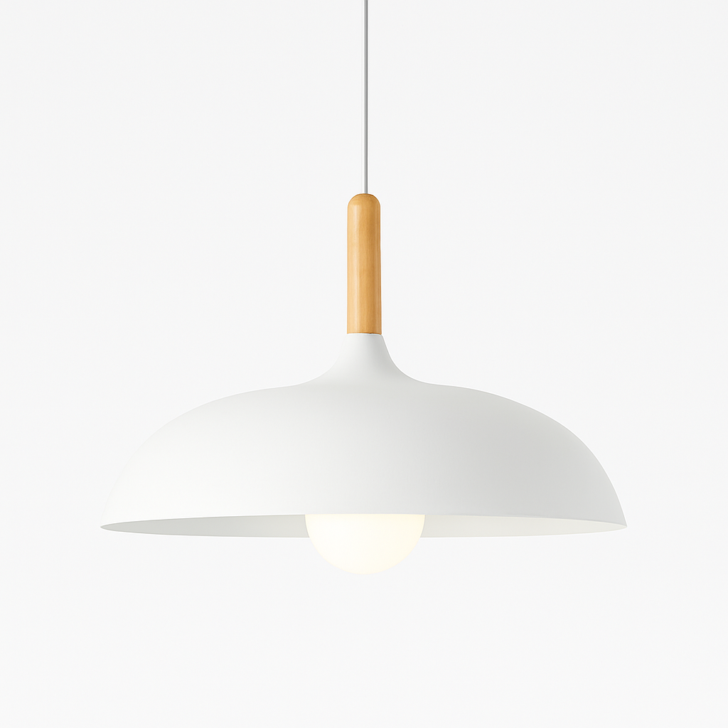 Scandinavian Oak Pendant Light Minimalist Metal Design | Zerova