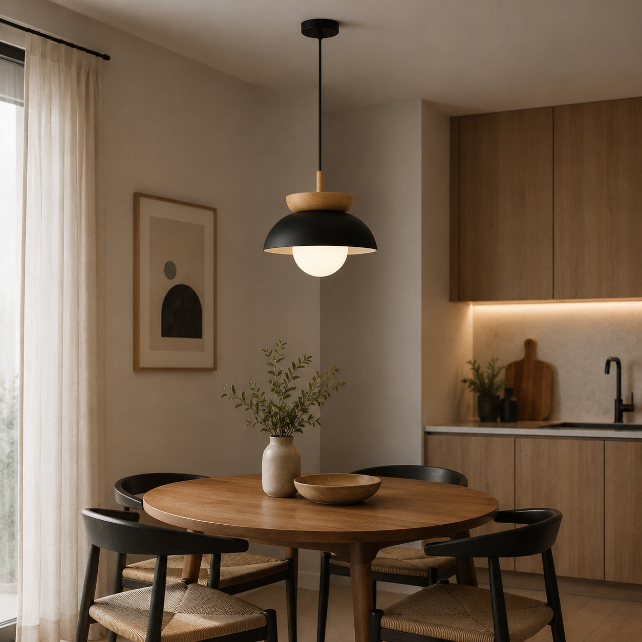 Scandinavian Pendant Light  Modern Hanging Lamp for Kitchen, Dining and Living Room