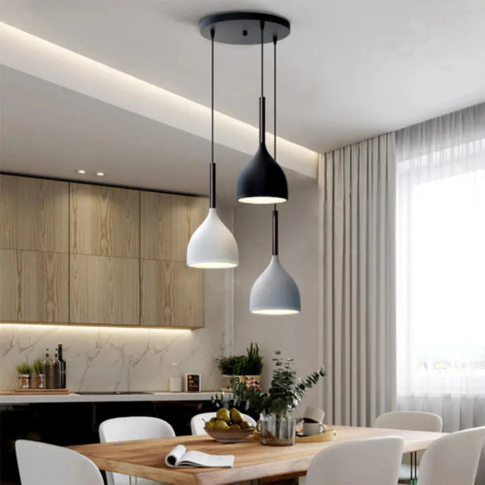 Scandinavian Resin Shade Pendant Light Fixture | Velires
