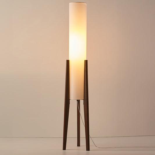 Scandinavian Walnut Wood Floor Lamp Modern Style | Corvexo
