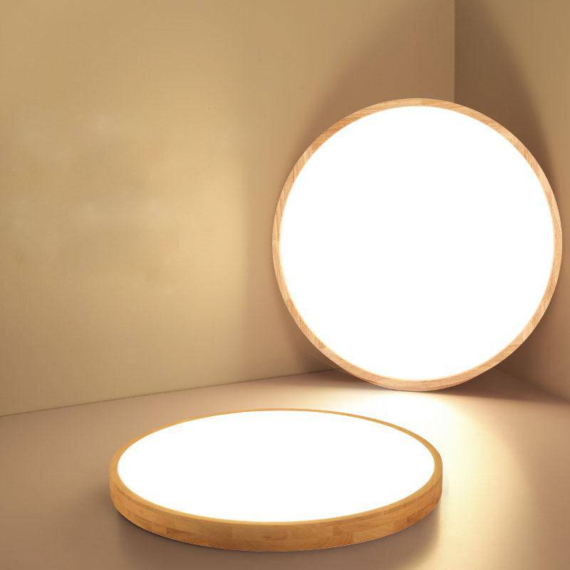 Scandinavian Wood LED Ceiling Light Slim Design | Velion