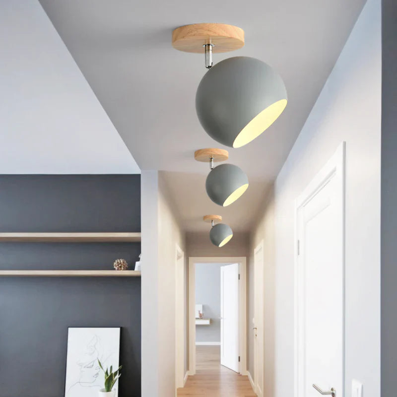 Scandinavian Wood Metal Adjustable LED Wall Light | Lumvorn