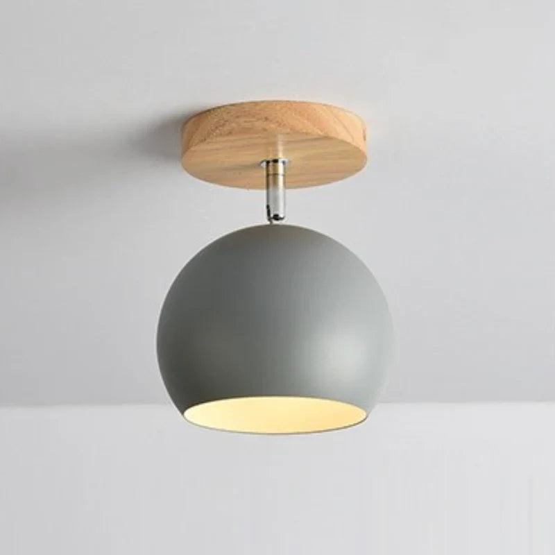 Scandinavian Wood Metal Adjustable LED Wall Light | Lumvorn