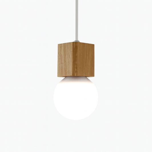 Scandinavian Wooden Cube Pendant Light Interior | Navirox