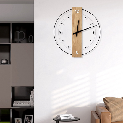 Scandinavian Wooden Wall Clock For Living Room Decor | Norvica