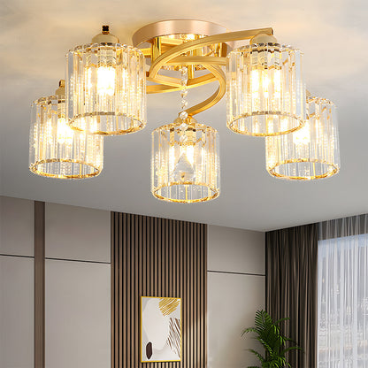 Semi Flush Crystal Ceiling Light for Home Lighting | Nordir