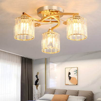 Semi Flush Crystal Ceiling Light for Home Lighting | Nordir