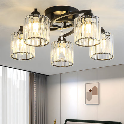 Semi Flush Crystal Ceiling Light for Home Lighting | Nordir