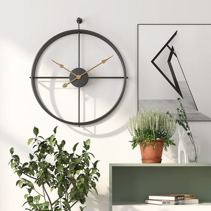 Silent Oversized Iron Frame Double Sided Wall Clock | Brevano