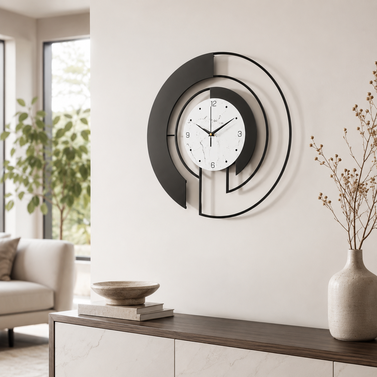 Silent Quartz Minimalist Nordic Metal Wall Clock | Velmont