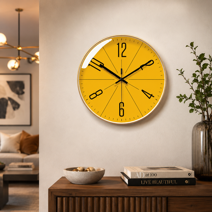 Silent Scandinavian Minimalist Wall Clock with ABS Frame | Chrona