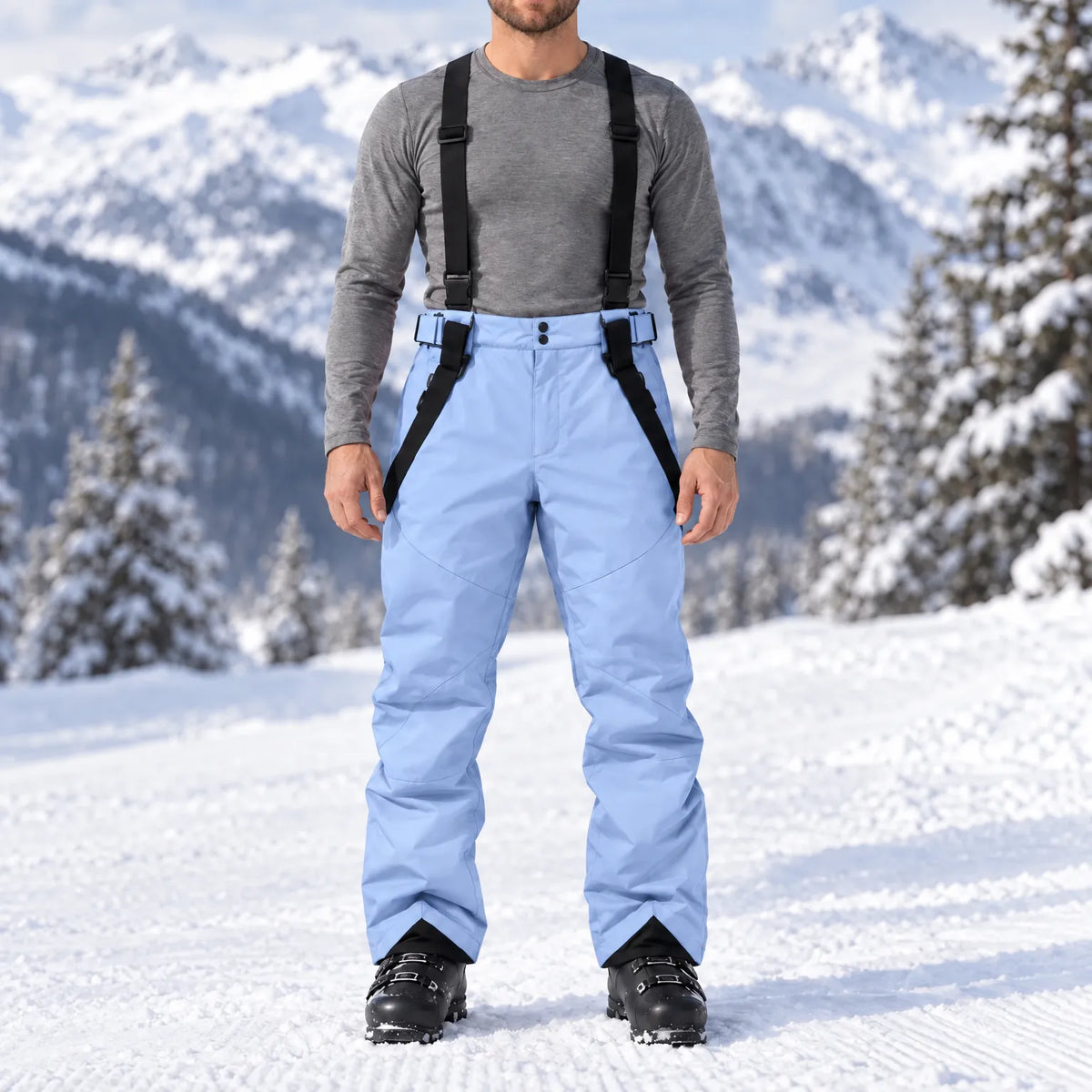 Ski Snow Pants With Suspenders