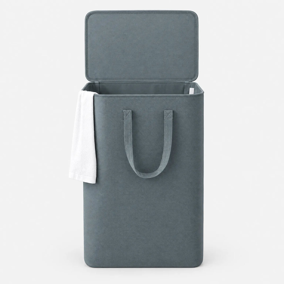 Slim Laundry Hamper with Lid and Handles 65L
